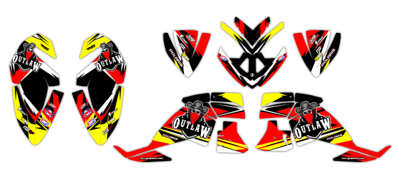Okleina Polaris Outlaw 450 505 525 2006-2008 #7747887