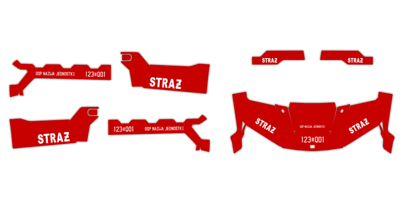 Okleina Polaris Ranger XP 1000 2025+ #3943898 - Straż Pożarna