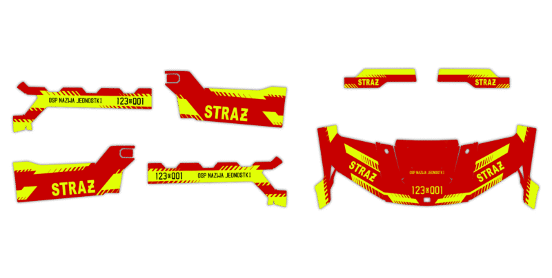 Okleina Polaris Ranger XP 1000 2025+ #6381403 - Straż Pożarna