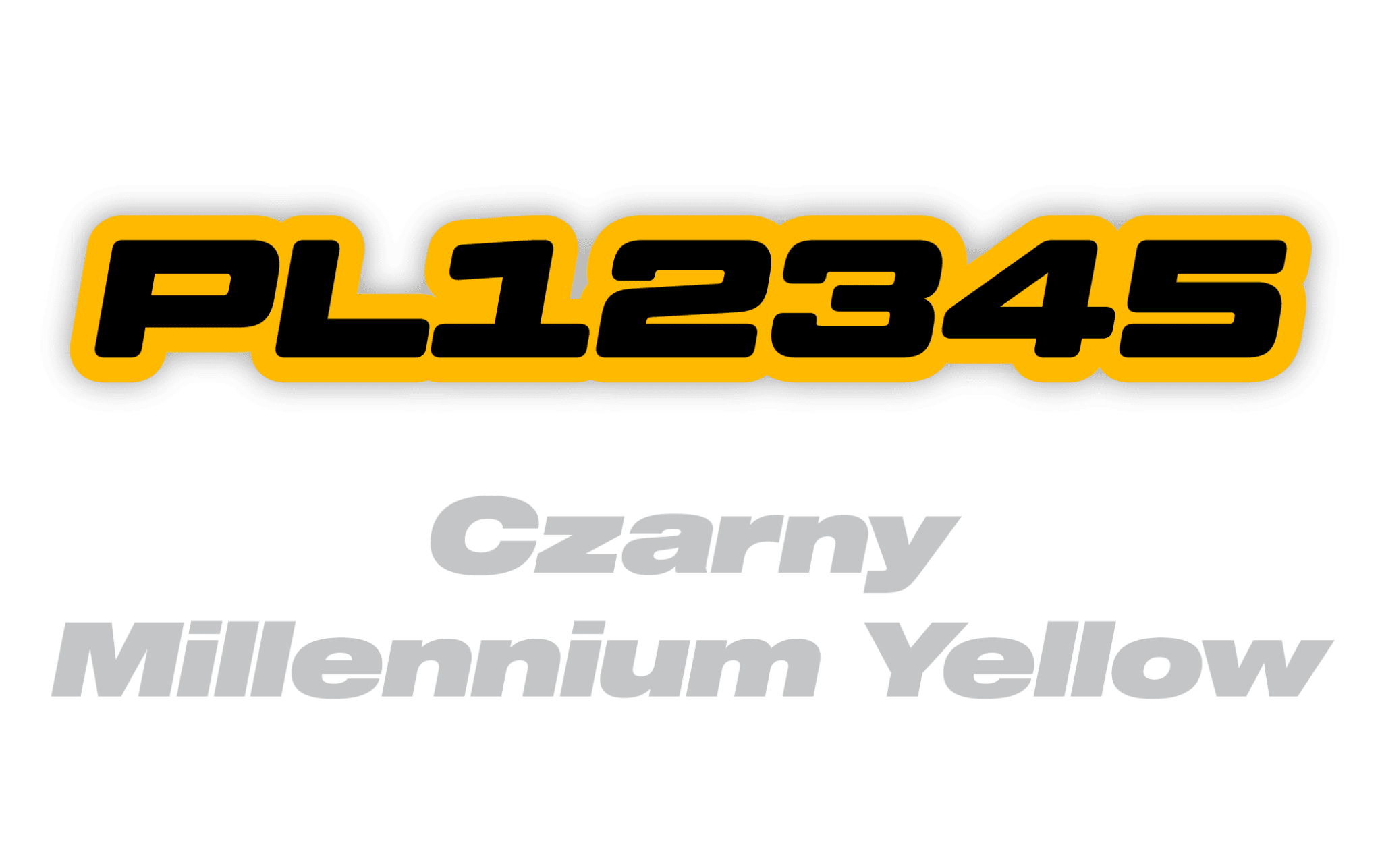 Naklejka numer rejestracyjny - #2998367