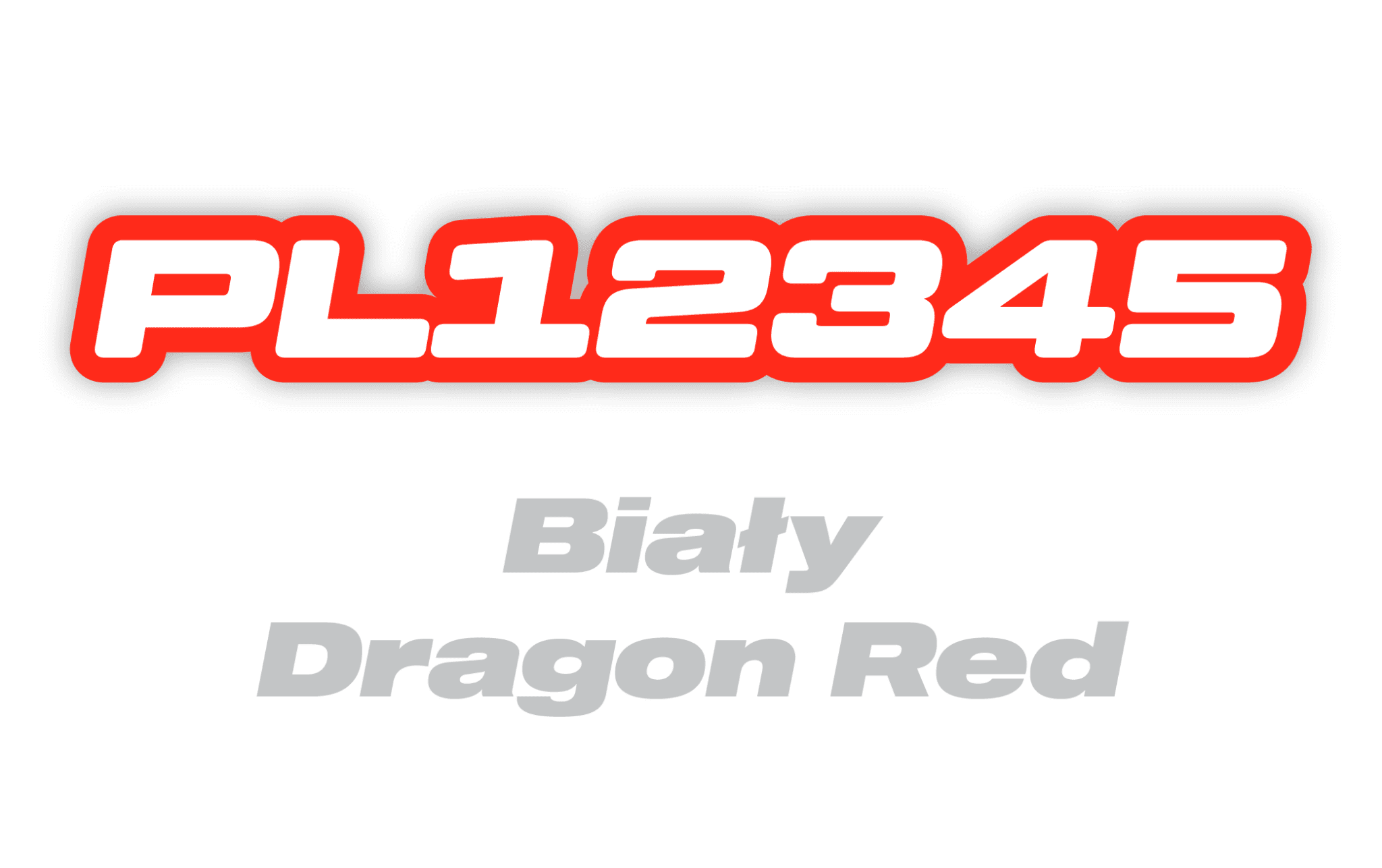 Naklejka numer rejestracyjny - #4253460