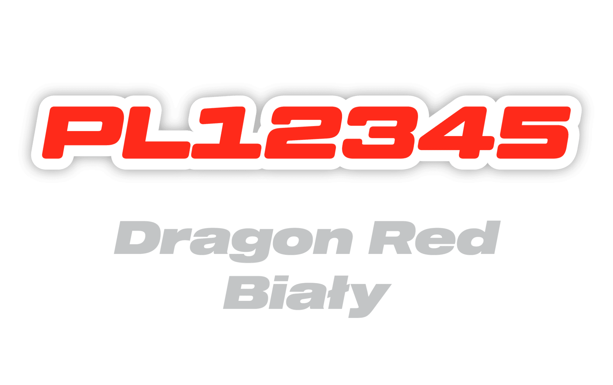 Naklejka numer rejestracyjny - #6905476