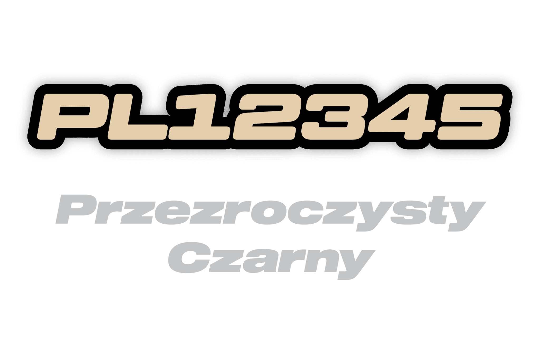 Naklejka numer rejestracyjny - Przezroczysty #1530553