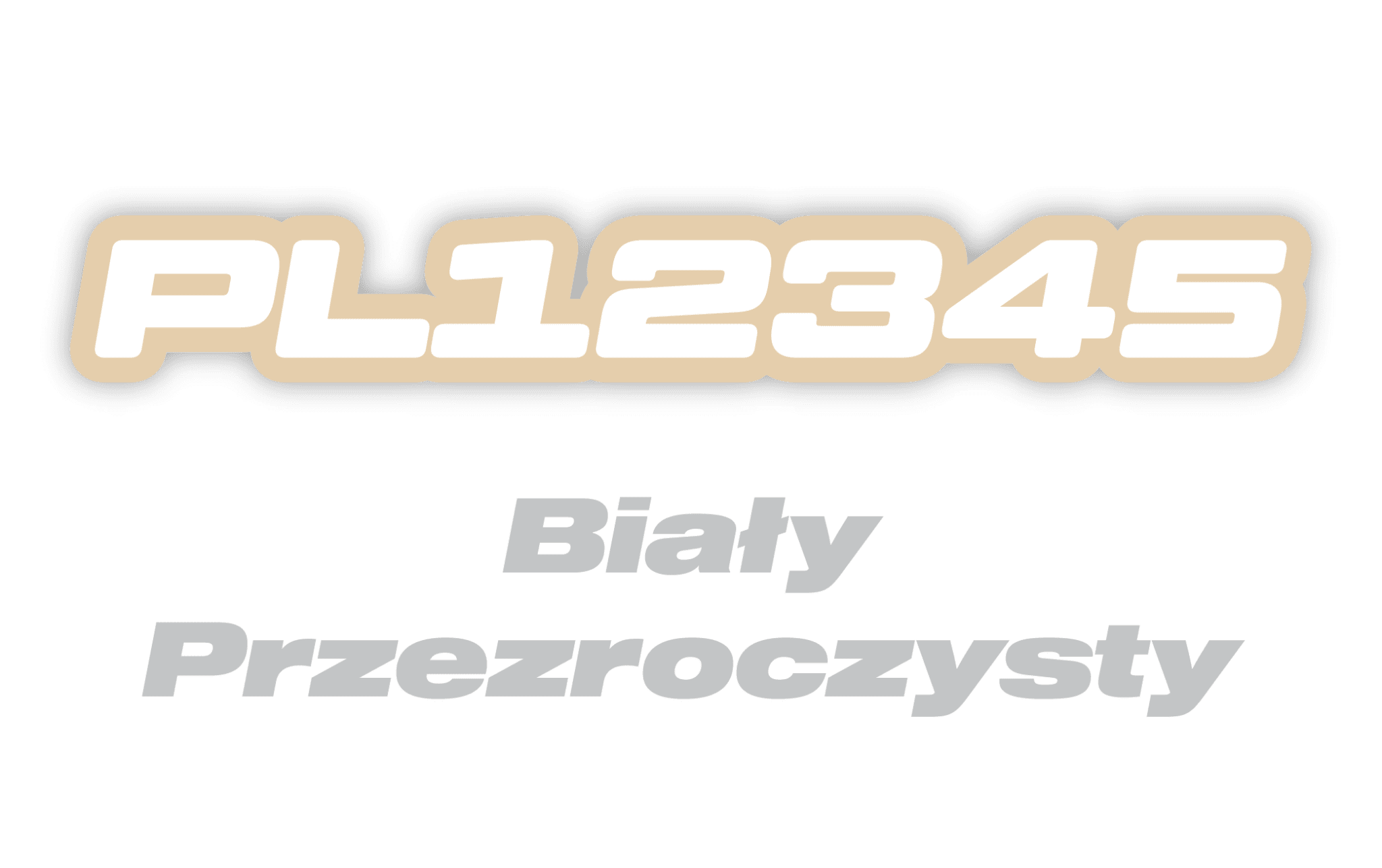 Naklejka numer rejestracyjny - Przezroczysty #1731219
