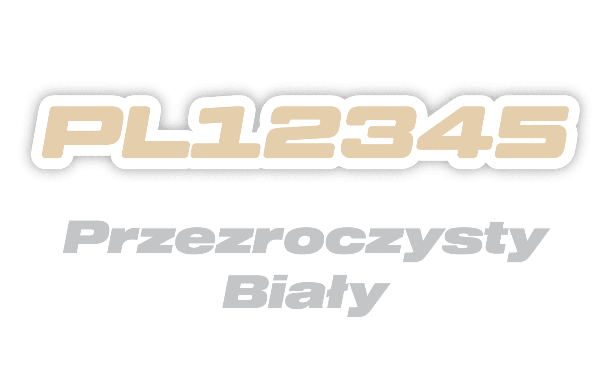 Naklejka numer rejestracyjny - Przezroczysty #1731229
