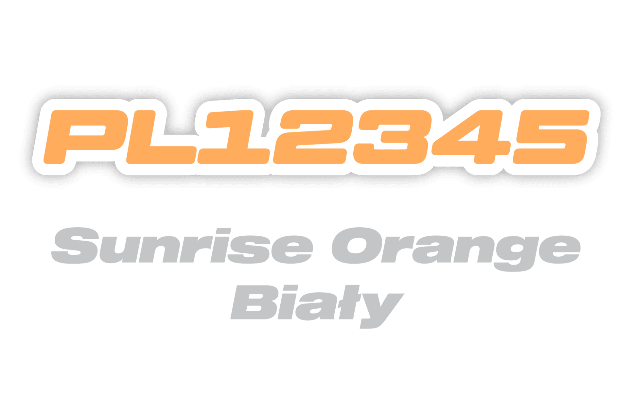 Naklejka numer rejestracyjny - #8919305