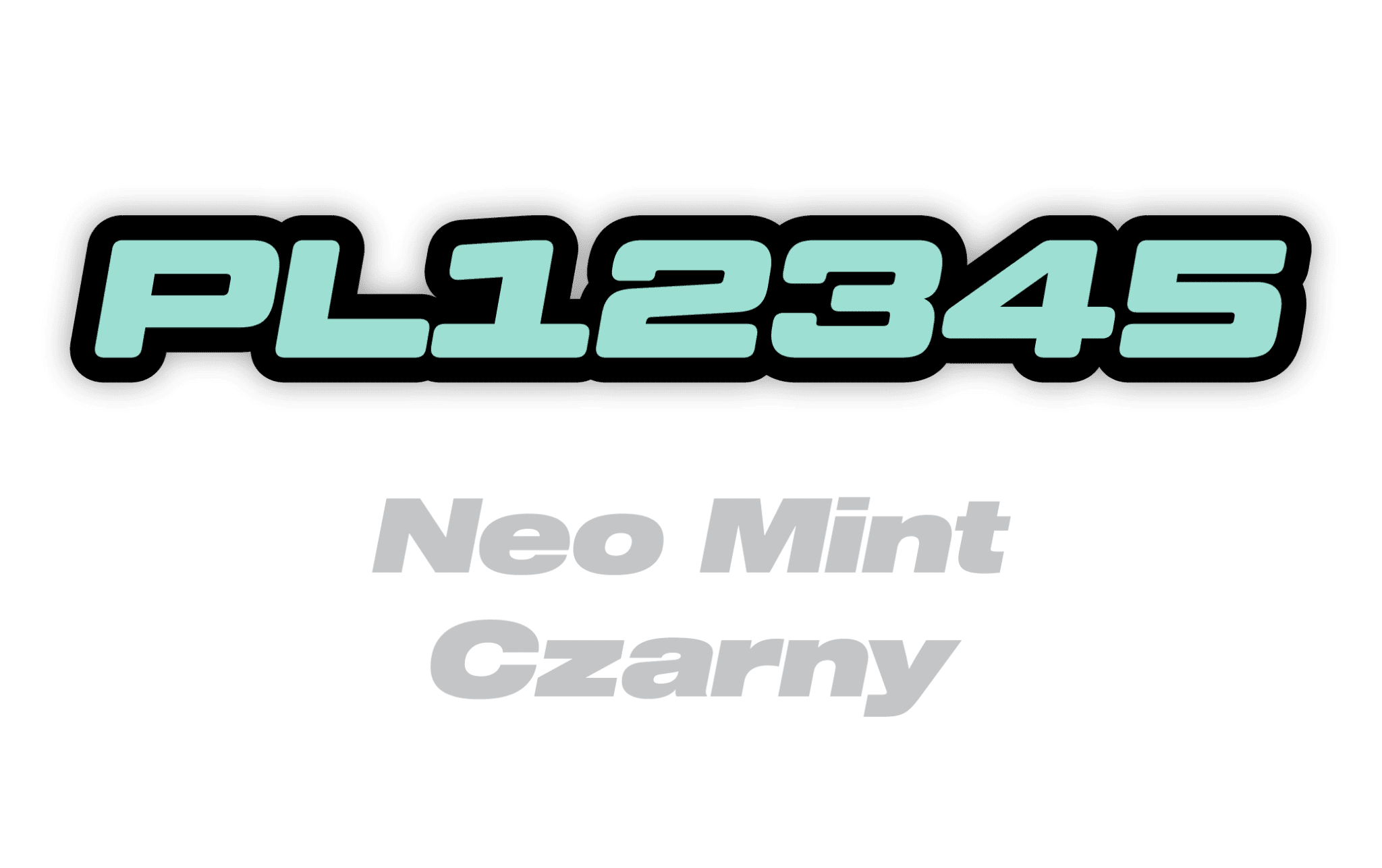 Naklejka numer rejestracyjny - #9567953