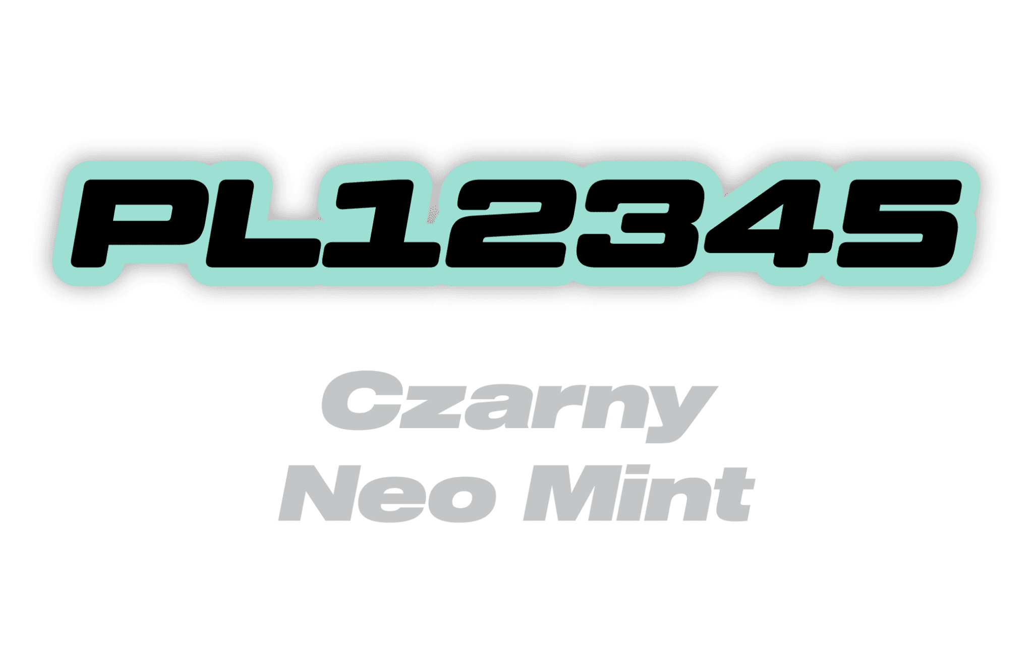 Naklejka numer rejestracyjny - #9567963