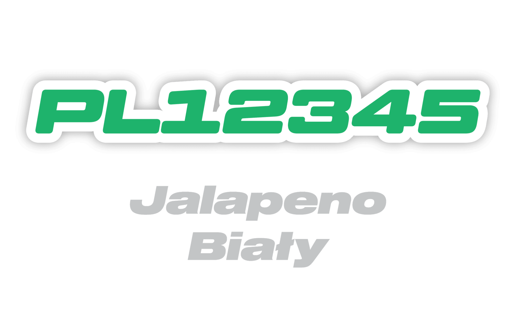 Naklejka numer rejestracyjny - #9924203